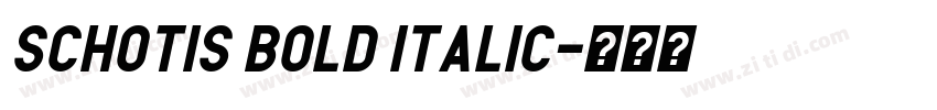 Schotis Bold Italic字体转换